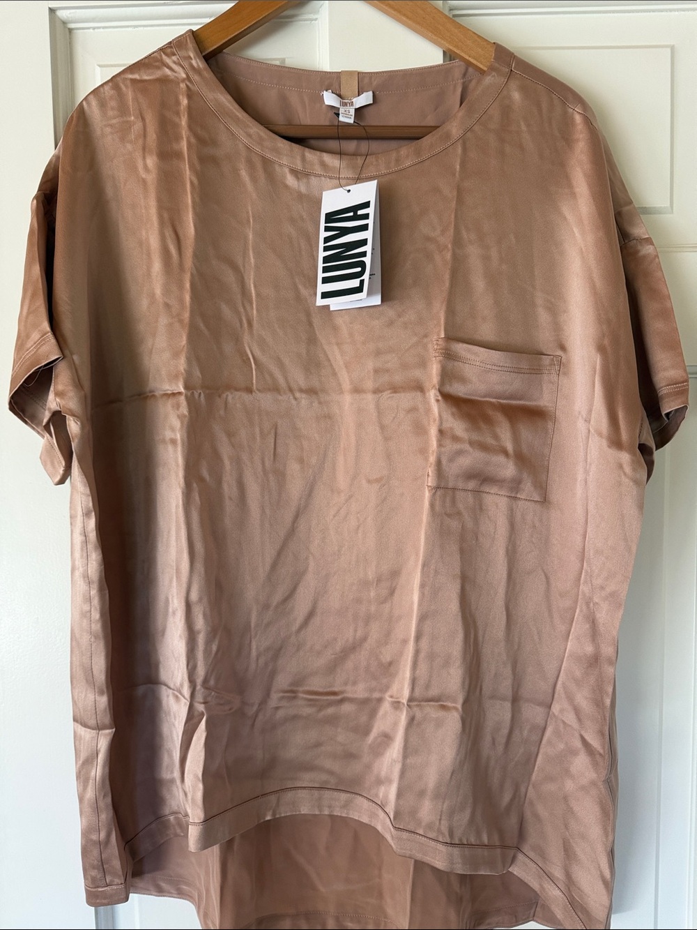 Lunya Washable Silk Short Pajama Set - Otium Tan - Picture 2 of 12